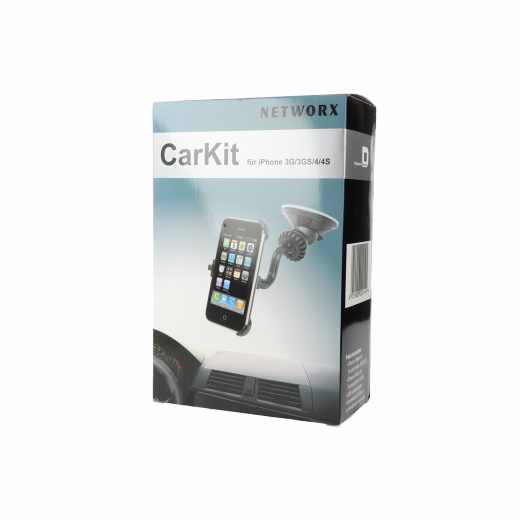 Networx Car Kit iPhone 3/4 Autohalterung Ladeger&auml;t schwarz - neu