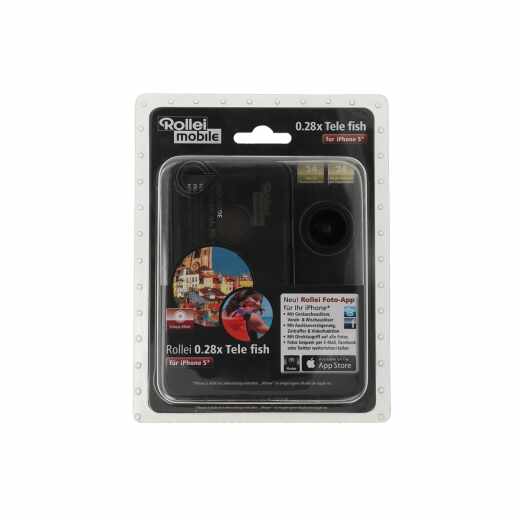 Rollei Tele Fisheye Objektiv Linse (0,28x) f&uuml;r Apple iPhone 5 schwarz - neu