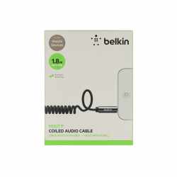 Belkin Audio Spiralkabel 1,8m Apple Kabel 3,5mm 3,5mm Klinkenanschluss schwarz - neu