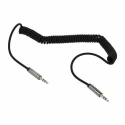 Belkin Audio Spiralkabel 1,8m Apple Kabel 3,5mm 3,5mm Klinkenanschluss schwarz - neu