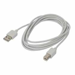 Networx USB 2.0 Kabel Typ A auf Typ B  3 m Verbindungskabel wei&szlig;