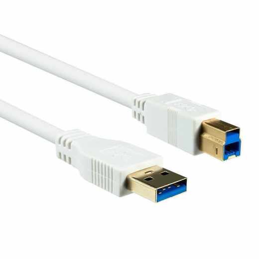 Networx USB 3.0 Kabel  von Typ A auf Typ B wei&szlig; 2 m Adapter - neu