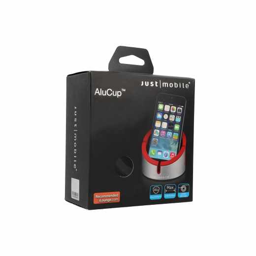 JustMobile Alu Cup Desktop Stand Apple iPhone und Smartphones schwarz