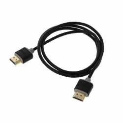 Networx Kabel HDMI auf HDMI Anschlusskabel Super Slim 1 m geschirmt schwarz - neu