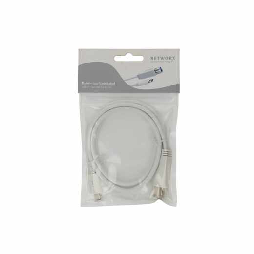 Networx Kabel USB-C auf Typ B wei&szlig; 1 Meter