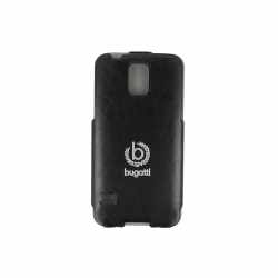 Bugatti Samsung Galaxy S5 FlipCase Geneva Leder Handy Tasche Schutzh&uuml;lle schwarz