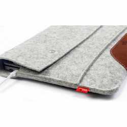 Pack &amp; Smooch Tablettasche f&uuml;r MacBook 12 Zoll Wollfilz grau - neu