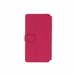 Krusell Malm&ouml; Flip Wallet Slide H&uuml;lle f&uuml;r Smartphone und Tablet 5XL Smarte Slider-Funktion pink