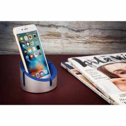 Just Mobile Alu Cup Schreibtischst&auml;nder f&uuml;r iPhone Smartphone blau