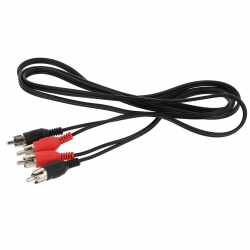 G&amp;BL Verbindungskabel 2-polig Stereo Cinch x2 / Cinch 1,5m schwarz