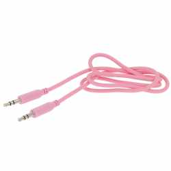 G&amp;BL Aux Kabel 2 x Klinke 3,5mm 0,7m, Handy, Smartphone oder MP3-Player, pink
