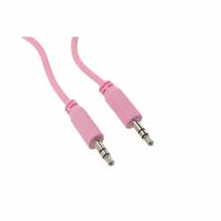 G&amp;BL Aux Kabel 2 x Klinke 3,5mm 0,7m, Handy, Smartphone oder MP3-Player, pink