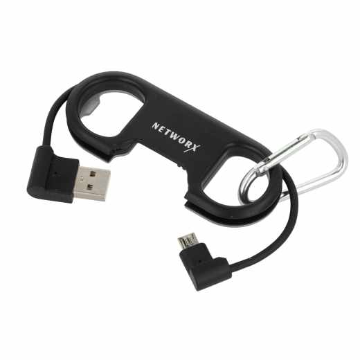 Networx Flaschen&ouml;ffner mit USB-auf-Micro-USB-Kabel - schwarz