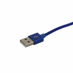 Networx Premium Micro-USB-Kabel Micro-USB auf USB stoffummantelt 1 m blau - neu