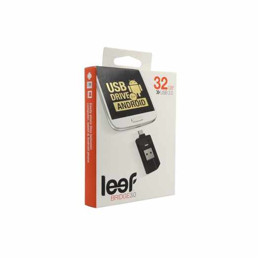 Leef Bridge USB-Stick 3.0 Speicherstick 32 GB f&uuml;r Android schwarz