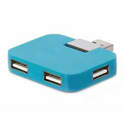 Networx Easy USB 2.0 4-Port Hub Erweiterung USB-Anschlusses auf 4 USB blau