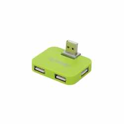 Networx Easy Mini USB 2.0 4 Port Hub Adapter Verteiler gr&uuml;n - neu