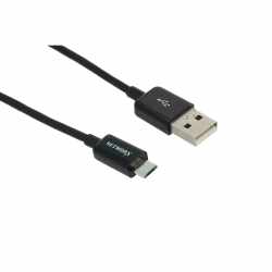 Networx Daten- und Ladekabel Micro-USB auf USB Stecker 0,5 m schwarz