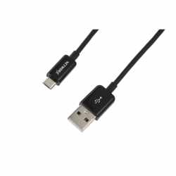 Networx Daten- und Ladekabel Micro-USB auf USB Stecker 0,5 m schwarz