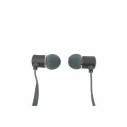 Networx In Ear Kopfh&ouml;rer Headset Ohrh&ouml;rer Musik Flachkabel Handy 3,5 mm Klinke grau