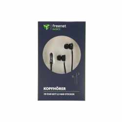 freenet Basics In Ear Headset Kopfh&ouml;rer 3,5 mm Klinke kabelgebunden schwarz