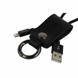 Networx Keith Lightning Kabel auf USB Anh&auml;nger Kurzkabel Zubeh&ouml;r schwarz