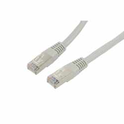 Networx Ethernet Kabel 2x RJ45 Stecker 0,5 m Cat. 5 Knickschutz grau