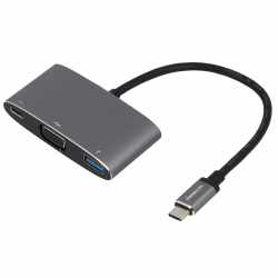 Networx USB-C Hub Adapter USB-C auf VGA/USB/USB-C...