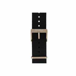 Roobaya Ersatzarmband f&uuml;r Apple Watch 38 mm Nylon Armband schwarz gold- wie neu