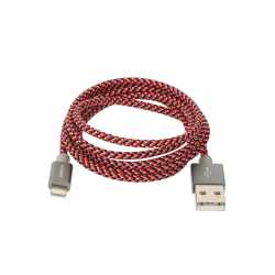 Networx Fancy 2.0 Lightning USB Daten und Ladekabel 1 m rot schwarz wei&szlig; - neu
