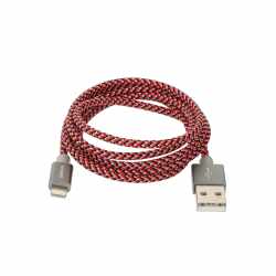 Networx Fancy 2.0 Lightning USB Daten und Ladekabel 1 m rot schwarz wei&szlig;