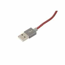 Networx Fancy 2.0 Lightning USB Daten und Ladekabel 1 m rot schwarz wei&szlig;