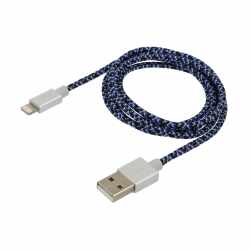 Networx Fancy 2.0 Lightningkabel Lightning-USB-Kabel 1 Meter blau-schwarz-wei&szlig;