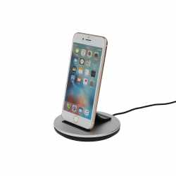 JustMobile AluBolt Dock Lightning Apple iPhone 5/iPad Dockingstation silber - sehr gut
