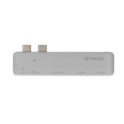 Networx Dual USB-C Hub Multiport-Hub micro SD/SD...