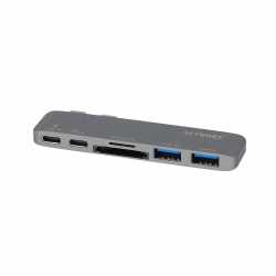 Networx Dual USB-C Hub Multiport-Hub micro SD/SD spacegrey - sehr gut