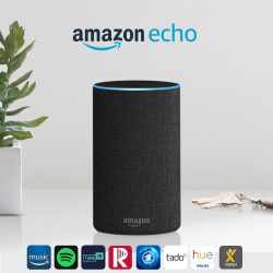 Amazon Echo 2 Generation intelligenter Lautsprecher mit Alexa anthrazit
