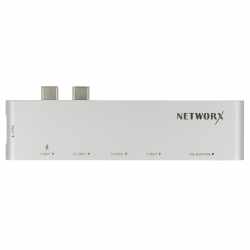 Networx Dual USB-C Hub HDMI Adapter Apple MacBook Pro silber - sehr gut