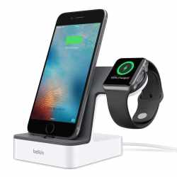 Belkin PowerHouse Chargestation Ladestation Apple Watch und iPhone wei&szlig; - gut
