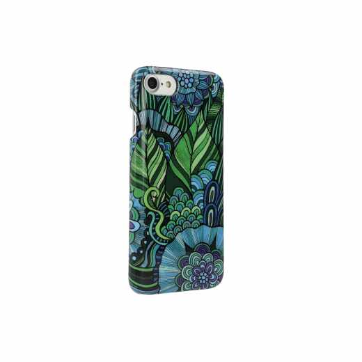 Networx Jungle Case Apple iPhone 7 Blume Schutzh&uuml;lle Handy Cover Backcover blau