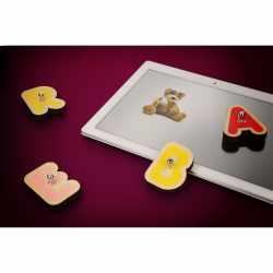 Marbotic Lernspiel Set Kinder Holz-Buchstaben u Holz-Zahlen Apple Android Tablet