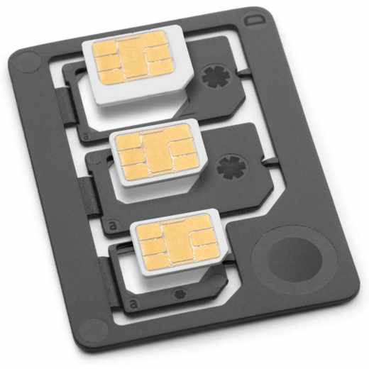 Networx Kompakt SIM Adapter Set Mikro Nano-SIM schwarz
