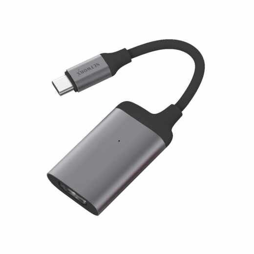 Networx HDMI Adapter USB Typ-C auf HDMI Converter MacBook Display Monitor grau