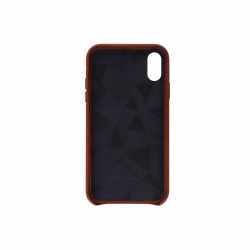 Decoded Snap On Leather Case Slim Wallet Schutzh&uuml;lle Back Cover  iPhone XR braun