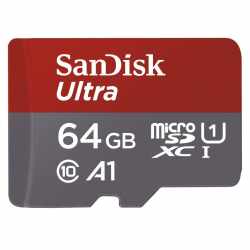 SanDisk Ultra 64GB microSDXCTM UHS-I car Speicherkarte Adapter rot grau