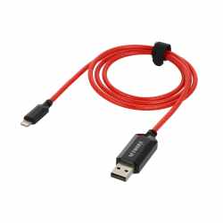Networx Glow Lighning Kabel Daten Ladekabel USB auf Lightning rot - neu