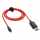 Networx Glow Lighning Kabel Daten Ladekabel USB auf Lightning rot - neu
