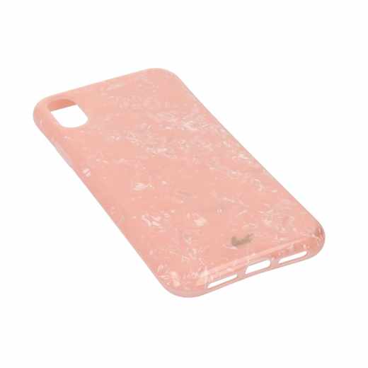 LAUT Pearl M Schutzh&uuml;lle f&uuml;r iPhone XR Perlglanz 3D Effekt Backcover Case Pink Rose