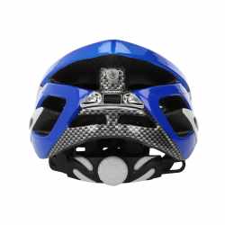 Roadluxhelm Gr.S (50-54cm) Fahrradhelm LED-Leuchten Helm blau/wei&szlig;