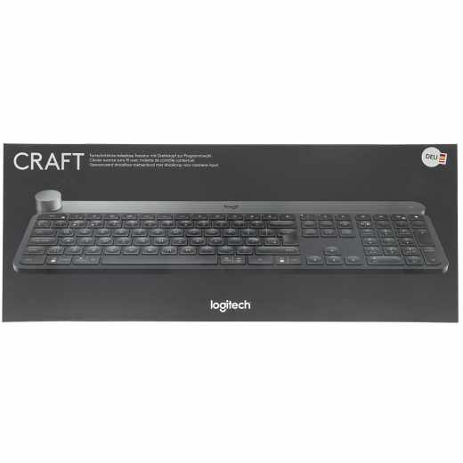 Logitech Craft Kabellose Tastatur mit Drehkopf zur Funktionsauwahl USB schwarz - wie neu